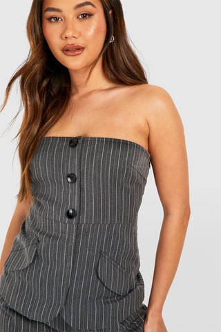 Top bustier - Gris