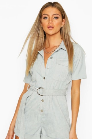 Combishort - Bleu-gris