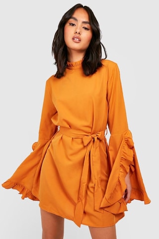 Robe droite - Moutarde