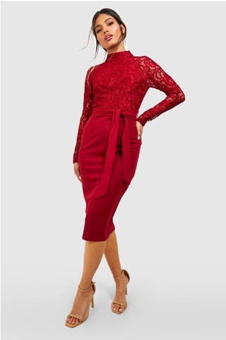 Robe midi - Rouge