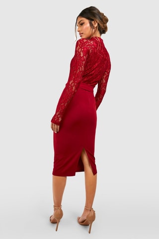 Robe midi - Rouge