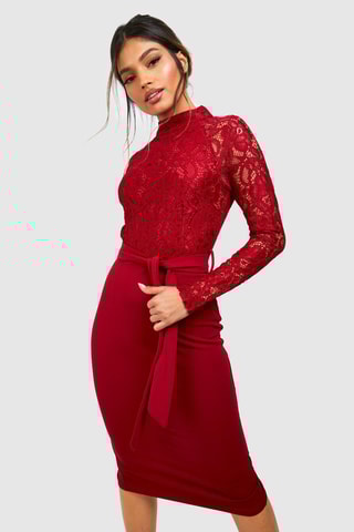 Robe midi - Rouge