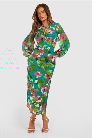 Robe midi - Vert