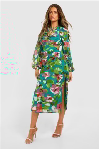 Robe midi - Vert