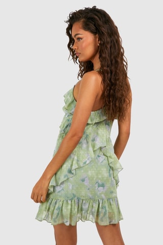 Robe volantée - Vert d'eau