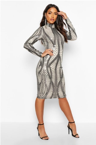 Robe midi - Gris