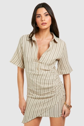 Robe trompe-l'œil - Beige