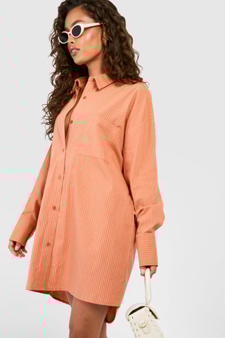 Robe chemise oversize - Orange