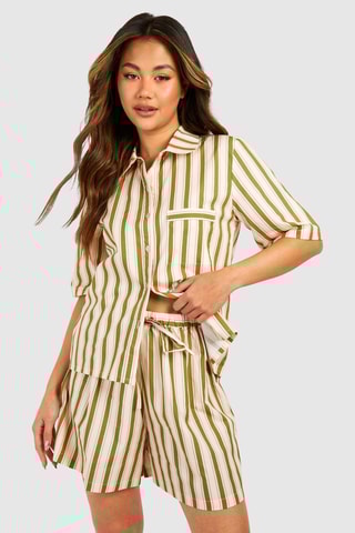 Short - Beige et vert