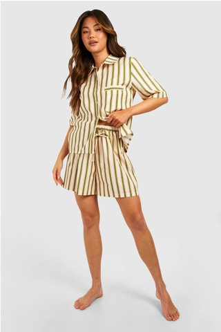 Short - Beige et vert