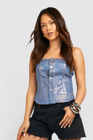 Top bustier - Bleu