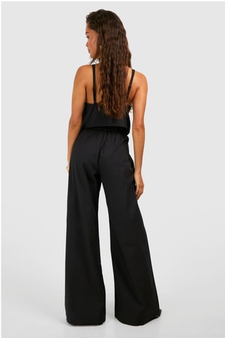 Chemisier et pantalon wide legs - Noir
