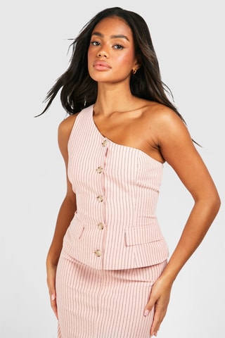 Gilet asymétrique - Rose