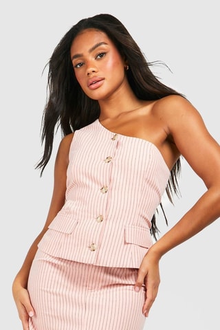 Gilet asymétrique - Rose