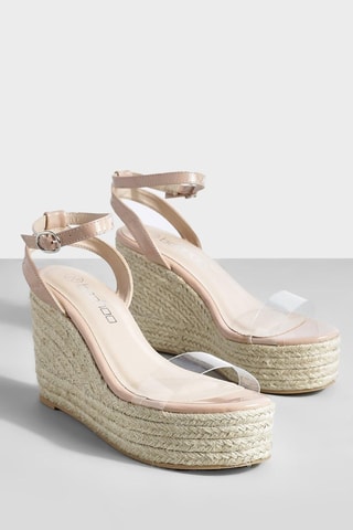 Sandales compensées - Beige