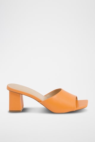 Mules à talons - Orange