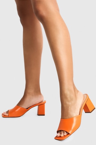 Mules à talons - Orange