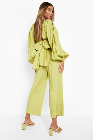 Crop top et pantalon wide legs - Vert