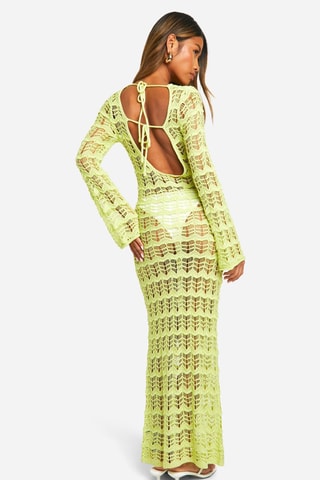 Robe longue - Vert citron