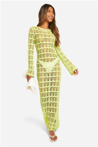 Robe longue - Vert citron