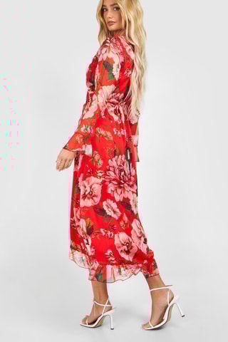 Robe portefeuille - Rouge