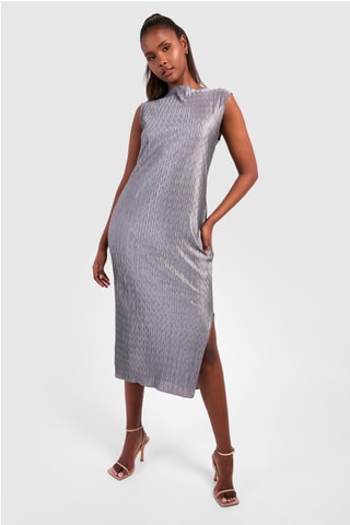 Robe midi - Gris