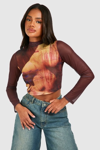 Crop top - Marron