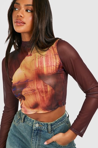 Crop top - Marron