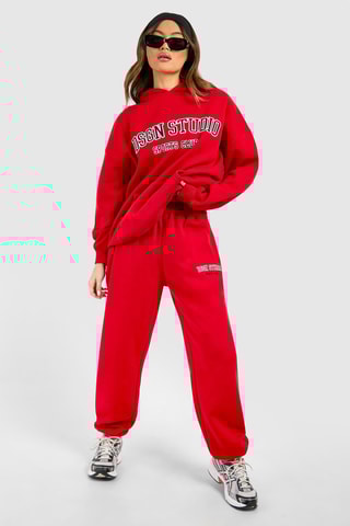 Sweat à capuche et pantalon - Rouge