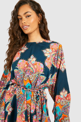 Robe patineuse - Bleu et rose