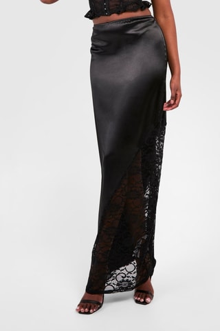 Jupe longue taille haute - Noir