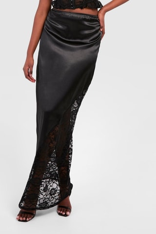 Jupe longue taille haute - Noir