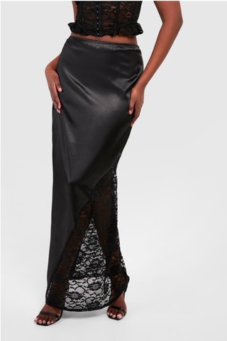 Jupe longue taille haute - Noir
