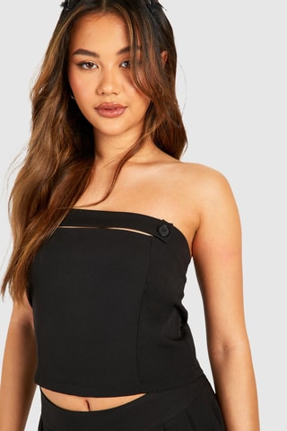 Crop top bustier - Noir