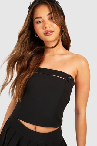 Crop top bustier - Noir