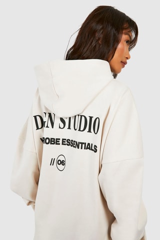 Sweat à capuche et short - Ecru