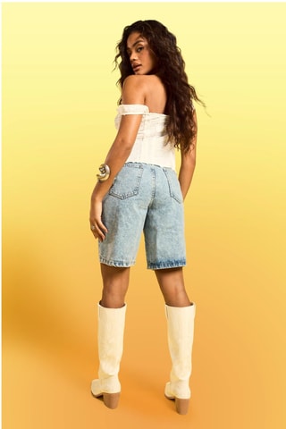 Short en jean - Bleu