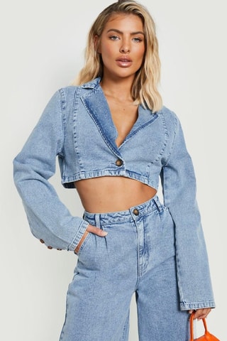 Jean wide legs taille haute - Bleu clair