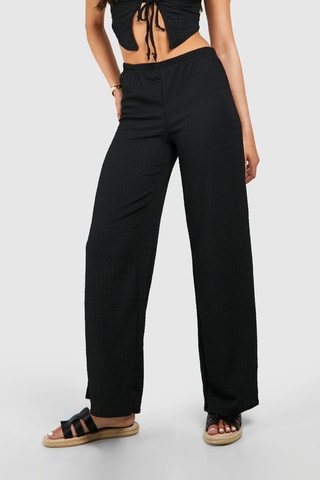 Chemisier et pantalon wide legs - Noir