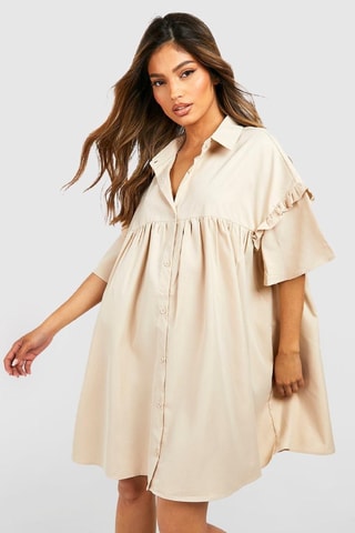 Robe chemise - Beige