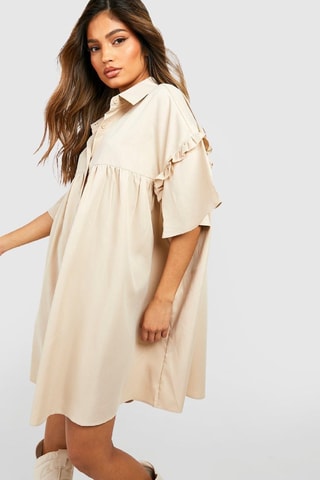 Robe chemise - Beige