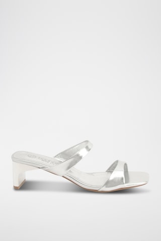 Mules à talons - Argenté