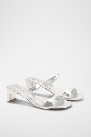 Mules à talons - Argenté