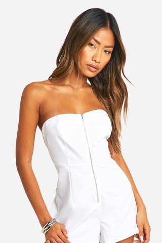 Combishort bustier - Blanc
