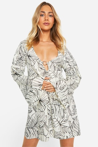 Robe patineuse - Blanc et noir