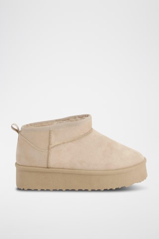 Bottines fourrées- Crème