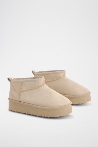 Bottines fourrées- Crème