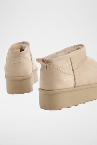 Bottines fourrées- Crème