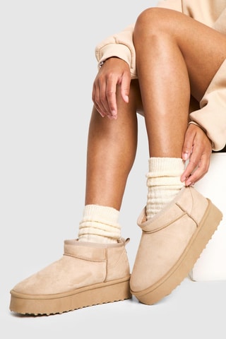 Bottines fourrées- Crème