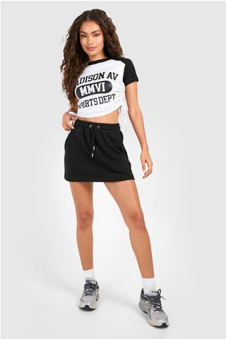 T-shirt et jupe droite - Blanc et noir